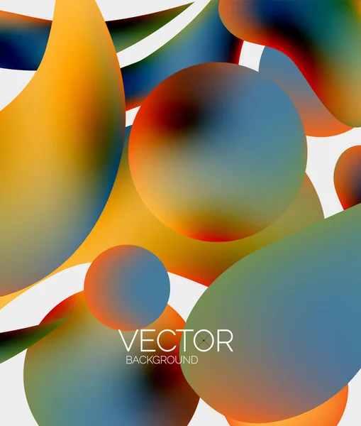 Vector Abstract Glowing Shapes Background — Stock Vector