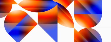 Serene gradyan şablonu. Çemberler ve üçgenler minimalist mükemmellikte karışıyor. Biçim ve renklerin nazik bir şekilde birleşmesi dengeli ama büyüleyici bir zemin oluşturur, modern karmaşıklığı somutlaştırır.