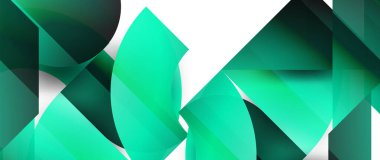 Büyüleyici vektör illüstrasyonu - geometrik, minimalist, soyut arkaplan duvar kağıdı, pankart, arkaplan, iniş sayfası, duvar sanatı, davetiye, baskılar, posterler için daireler ve üçgenlerle süslenmiş