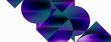 Serene gradyan şablonu. Çemberler ve üçgenler minimalist mükemmellikte karışıyor. Biçim ve renklerin nazik bir şekilde birleşmesi dengeli ama büyüleyici bir zemin oluşturur, modern karmaşıklığı somutlaştırır.