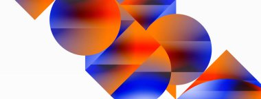 Serene gradyan şablonu. Çemberler ve üçgenler minimalist mükemmellikte karışıyor. Biçim ve renklerin nazik bir şekilde birleşmesi dengeli ama büyüleyici bir zemin oluşturur, modern karmaşıklığı somutlaştırır.