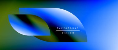 Posterler, kapaklar, afişler, broşürler, web siteleri için parlak renk çemberi ve yuvarlak element minimal geometrik soyut arkaplan