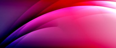 Değişken renk arkaplanındaki dinamik dalgalar. Duvar kağıdı, bayrak, arkaplan, kart, kitap illüstrasyonu için vektör illüstrasyonu, iniş sayfası