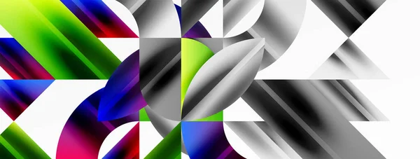 Abstract Geometric Shapes Symbolizing Creative Technology Digital Art Social Communication — Stock Vector
