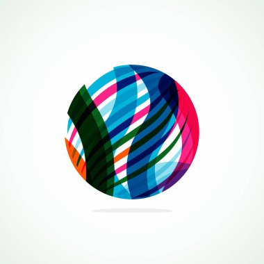 Soyut çember logosu - minimalist amblem, zamansız ve evrensel daire şekli. Benzersiz logo markaların ve kavramların aralığını temsil ediyor, basitliği ve yaratıcılığı tek ve ikonik bir resimde özetliyor