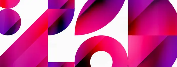ベクターの背景 円形と形状で飾られた小型幾何学的背景 デジタルデザイン プレゼンテーション ウェブサイトのバナー ソーシャルメディア投稿のための創造性を招待する抽象アート — ストックベクタ