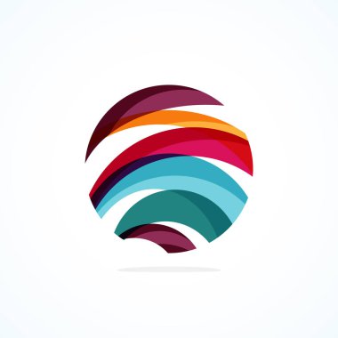 Soyut çember logosu - minimalist amblem, zamansız ve evrensel daire şekli. Benzersiz logo markaların ve kavramların aralığını temsil ediyor, basitliği ve yaratıcılığı tek ve ikonik bir resimde özetliyor