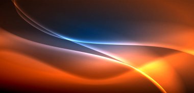 Neon ışıklarının ruhani parıltısında dinamik dalgalar. Hareket akışkanlığı ile neonun ışıl ışıl cazibesini birleştiren kavram, hem canlılığı hem de gelecekteki karmaşıklığı somutlaştıran büyüleyici arka plan.