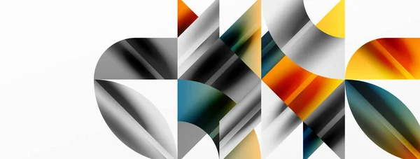 Formes Géométriques Abstraites Symbolisant Technologie Créative Art Numérique Communication Sociale — Image vectorielle