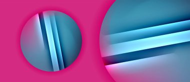 Parlak metal parlayan daireler geometrik arka plan. Asgari soyut kompozisyon. Duvar kağıdı, bayrak, arkaplan, kart, kitap illüstrasyonu için vektör illüstrasyonu, iniş sayfası