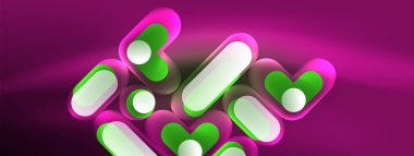 Neon dairesi soyut arkaplan. Duvar kağıdı, afiş, sunum, arkaplan şablonu