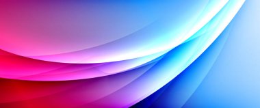 Değişken renk arkaplanındaki dinamik dalgalar. Duvar kağıdı, bayrak, arkaplan, kart, kitap illüstrasyonu için vektör illüstrasyonu, iniş sayfası