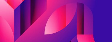 Basit geometrik formlar - dinamik geometrik soyut arkaplan. Duvar kağıdı, afiş, arkaplan, iniş sayfası, duvar sanatı, davetiye, baskılar, posterler için görsel senfoni