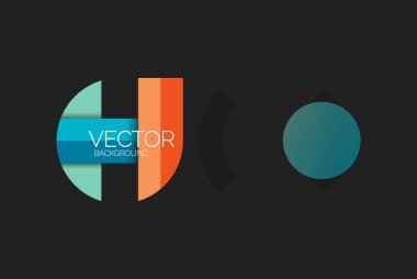 Soyut arkaplan, geometrik asgari yuvarlak şekiller ve dairelerin bileşimi