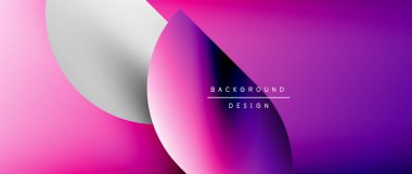 Daireler ve eğimli yuvarlak şekiller. Asgari soyut arkaplan, yuvarlak geometrik şekiller, temiz ve yapılandırılmış tasarım