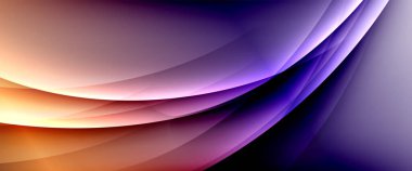 Değişken renk arkaplanındaki dinamik dalgalar. Duvar kağıdı, bayrak, arkaplan, kart, kitap illüstrasyonu için vektör illüstrasyonu, iniş sayfası