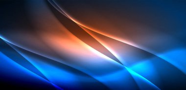 Neon ışıklarının ruhani parıltısında dinamik dalgalar. Hareket akışkanlığı ile neonun ışıl ışıl cazibesini birleştiren kavram, hem canlılığı hem de gelecekteki karmaşıklığı somutlaştıran büyüleyici arka plan.