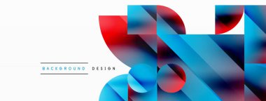 Vektör arkaplanı. Minimalist geometrik arkaplan daireler ve şekillerle süslenmiş. Dijital tasarımlar, sunumlar, web sitesi afişleri, sosyal medya paylaşımları için yaratıcılığı davet eden soyut sanat