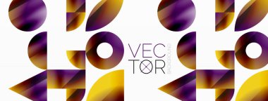 Üçgen ve daire minimalist kompozisyonu. Duvar kağıdı, afiş, arkaplan, iniş sayfası, duvar sanatı, davetiye, baskılar için büyüleyici görsel tasarım geometrik ahenkle buluşur