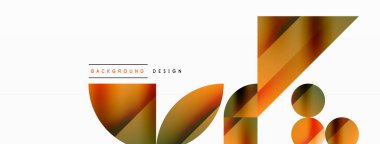 Vektör arkaplanı. Minimalist geometrik arkaplan daireler ve şekillerle süslenmiş. Dijital tasarımlar, sunumlar, web sitesi afişleri, sosyal medya paylaşımları için yaratıcılığı davet eden soyut sanat