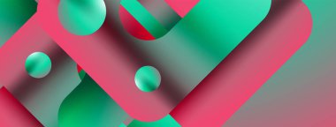 Basit geometrik formlar - dinamik geometrik soyut arkaplan. Duvar kağıdı, afiş, arkaplan, iniş sayfası, duvar sanatı, davetiye, baskılar, posterler için görsel senfoni