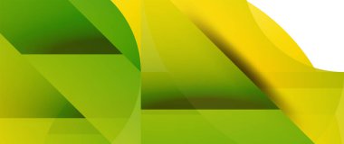 Geometrik füzyon - üçgenlerin soyut harmonisi ve minimalist arkaplan tasarımında daireler. Duvar kağıdı, afiş, arkaplan, iniş sayfası, duvar sanatı, davetiye, baskı için şekil ve satır tasarımı