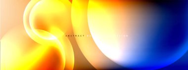 Renk eğimli gölgeler ve ışık efektleri arka planı. Lens ve daire tasarımı. Dinamik düz gölge çizgisi etkisi olan basit akışkan renk gradyanı soyut arkaplan