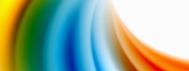 Gökkuşağı rengi ipekten bulanık arka plan beyaz, göz kamaştırıcı bir şekilde canlı arkaplan. Göz kamaştırıcı renk karışımı gökkuşağını, ipeksi ve zarif dalgalı deseni anımsatıyor.