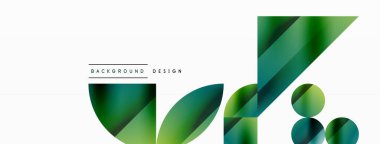 Vektör arkaplanı. Minimalist geometrik arkaplan daireler ve şekillerle süslenmiş. Dijital tasarımlar, sunumlar, web sitesi afişleri, sosyal medya paylaşımları için yaratıcılığı davet eden soyut sanat