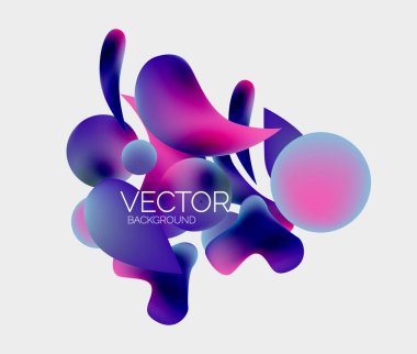 Vektör soyut parlayan şekiller arkaplan