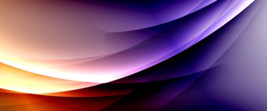 Değişken renk arkaplanındaki dinamik dalgalar. Duvar kağıdı, bayrak, arkaplan, kart, kitap illüstrasyonu için vektör illüstrasyonu, iniş sayfası