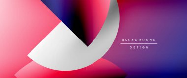 Daireler ve eğimli yuvarlak şekiller. Asgari soyut arkaplan, yuvarlak geometrik şekiller, temiz ve yapılandırılmış tasarım