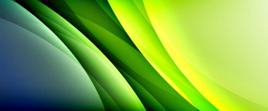 Değişken renk arkaplanındaki dinamik dalgalar. Duvar kağıdı, bayrak, arkaplan, kart, kitap illüstrasyonu için vektör illüstrasyonu, iniş sayfası