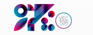 Çemberler ve çeşitli şekiller birleşerek çağdaş zemin oluşturarak yaratıcılığı ateşliyor. Dijital tasarımlar, sunumlar, web sitesi afişleri, sosyal medya paylaşımları için tasarım