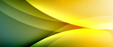 Değişken renk arkaplanındaki dinamik dalgalar. Duvar kağıdı, bayrak, arkaplan, kart, kitap illüstrasyonu için vektör illüstrasyonu, iniş sayfası