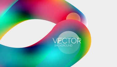 Güzel yuvarlak şekiller ve soyut çemberler. Sıvı renk kabarcığı bileşimi