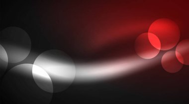 Parlak Işık Neon Baloncuk Çemberleri. Duvar kağıdı, bayrak, arkaplan, kart, kitap illüstrasyonu için vektör illüstrasyonu, iniş sayfası