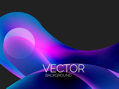 Güzel yuvarlak şekiller ve soyut çemberler. Sıvı renk kabarcığı bileşimi