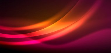 Neon ışıklarının ruhani parıltısında dinamik dalgalar. Hareket akışkanlığı ile neonun ışıl ışıl cazibesini birleştiren kavram, hem canlılığı hem de gelecekteki karmaşıklığı somutlaştıran büyüleyici arka plan.