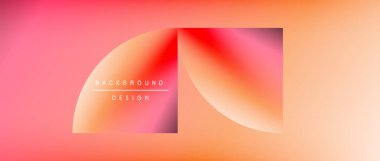 Posterler, kapaklar, afişler, broşürler, web siteleri için parlak renk çemberi ve yuvarlak element minimal geometrik soyut arkaplan