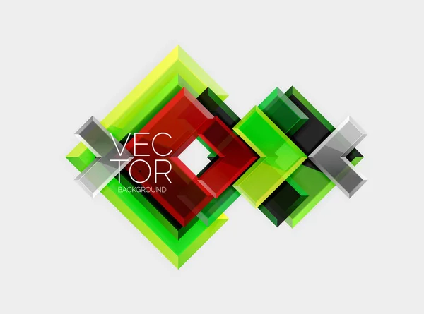 Arrow Square Geometric Vector Abstract Background — Stock Vector