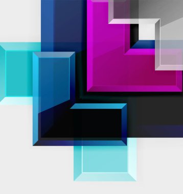 Ok kare geometrik vektör soyut arkaplan