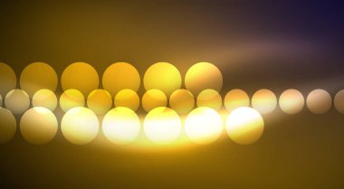 Parlak Işık Neon Baloncuk Çemberleri. Duvar kağıdı, bayrak, arkaplan, kart, kitap illüstrasyonu için vektör illüstrasyonu, iniş sayfası