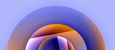 Parlak metal parlayan daireler geometrik arka plan. Asgari soyut kompozisyon. Duvar kağıdı, bayrak, arkaplan, kart, kitap illüstrasyonu için vektör illüstrasyonu, iniş sayfası