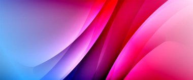 Değişken renk arkaplanındaki dinamik dalgalar. Duvar kağıdı, bayrak, arkaplan, kart, kitap illüstrasyonu için vektör illüstrasyonu, iniş sayfası