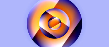 Parlak metal parlayan daireler geometrik arka plan. Asgari soyut kompozisyon. Duvar kağıdı, bayrak, arkaplan, kart, kitap illüstrasyonu için vektör illüstrasyonu, iniş sayfası