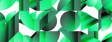 Dijital tasarımlar, sunumlar, web sitesi afişleri, sosyal medya paylaşımları için çok yönlülük ve görsel cazibe sağlayan, minimalist soyut tuval üzerinde geometrik biçimlerin Amalgamatasyonu