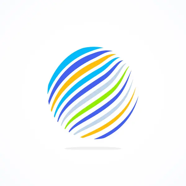 Logotipo Círculo Abstrato Emblema Minimalista Forma Atemporal Universal Círculo Logotipo — Vetor de Stock