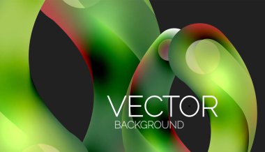 Güzel yuvarlak şekiller ve soyut çemberler. Sıvı renk kabarcığı bileşimi