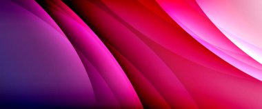 Değişken renk arkaplanındaki dinamik dalgalar. Duvar kağıdı, bayrak, arkaplan, kart, kitap illüstrasyonu için vektör illüstrasyonu, iniş sayfası